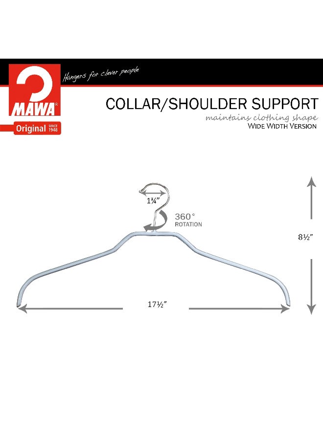 موا 03222 15 001 سيلويت شمّاعة للملابس بخطاف عريض موفرة للمساحة فضي 8.75 × 0.3 × 17 بوصة - Image 4