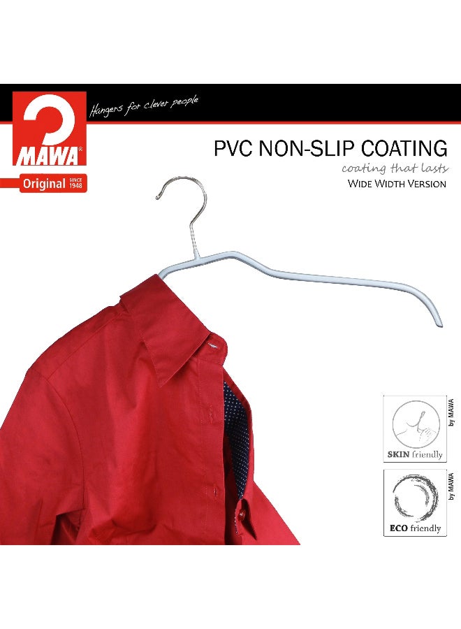 موا 03222 15 001 سيلويت شمّاعة للملابس بخطاف عريض موفرة للمساحة فضي 8.75 × 0.3 × 17 بوصة - Image 2