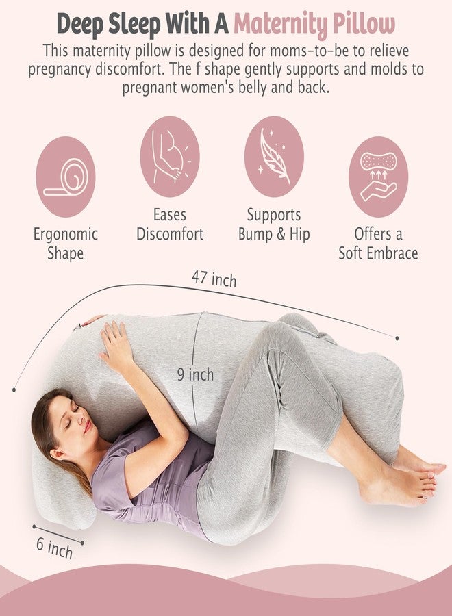 Zomee Comfort Pregnancy Pillow - J Shaped Maternity Pillow for Side Sleeping & Nursing Cozy Support for Neck,Head, Back and Belly, Includes Soft Cover - Image 3