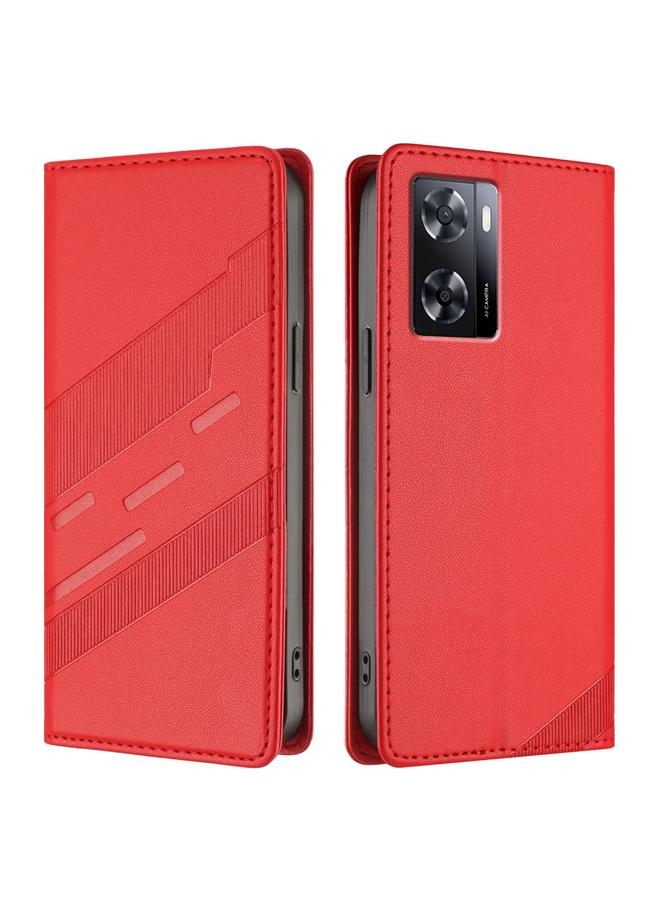 S-TOP Case For OPPO A57 4G Embossed Multi-functional Wallet Retro Leather Phone Case - Image 2