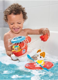 TOMY Toomies E73307C Ocean Rescue Bath Toy Set – Floating Helicopter & Rowing Raft Bundle for 12+ Months – Water Spinning Rotor and Dolphin Pourer | Multi-Colored  - Image 2