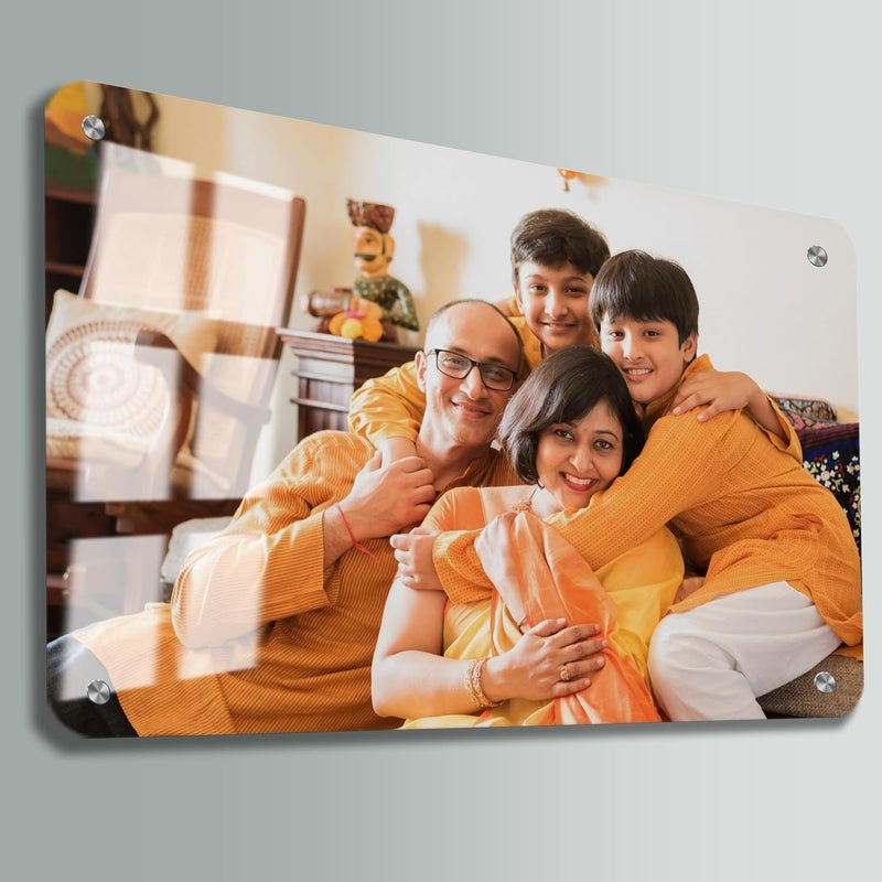Print Uphaar إطار صور أكريليك مخصص مقاوم للماء بطباعة UV 5 مم هدية مخصصة للزفاف عيد الميلاد الذكرى لحظة خاصة أفقي 36X48 بوصة - Image 3