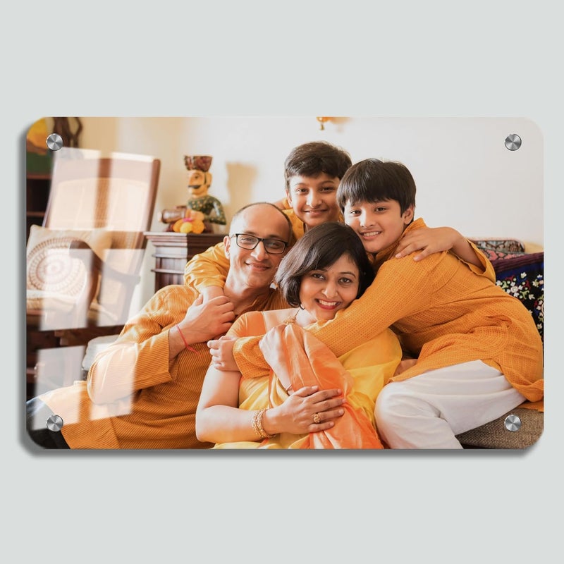 Print Uphaar إطار صور أكريليك مخصص مقاوم للماء بطباعة UV 5 مم هدية مخصصة للزفاف عيد الميلاد الذكرى لحظة خاصة أفقي 36X48 بوصة - Image 1