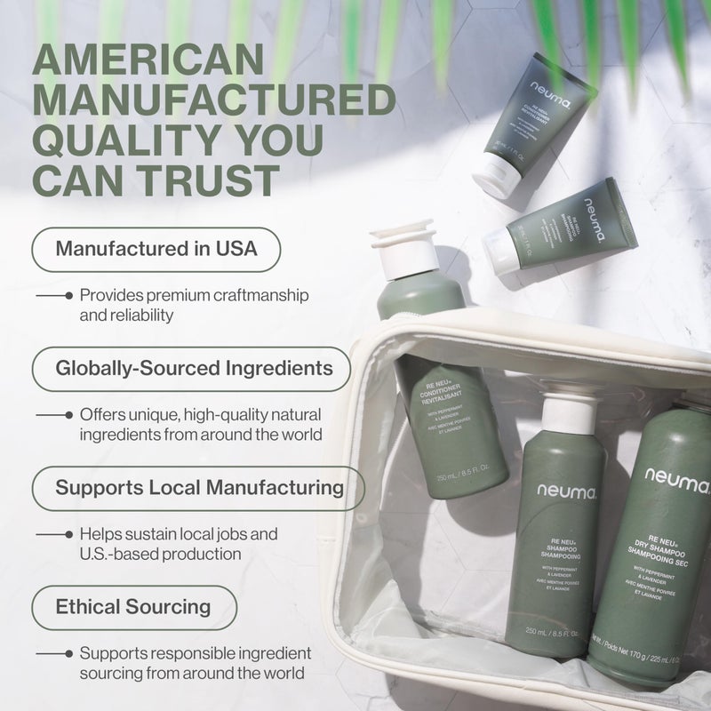 Neuma Re Neu Conditioner 8.5 Fl. Oz. Revitalizing Conditioner Sulfate Free Paraben Free, Peppermint & Vanilla Scent - Image 4