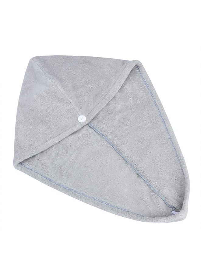 HOPESHINE Women's Soft Shower Hair Towel Twist Hair Turban Wrap Drying Cap Great Gift for Women (Grey 3-Pack)