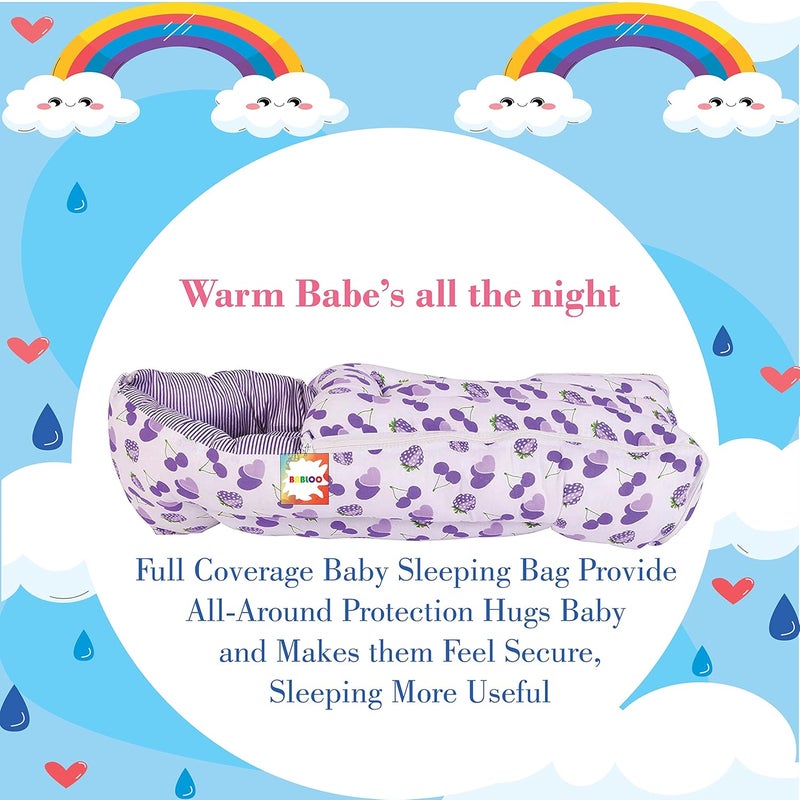 Babloo New Born Sleeping Bag Cum Baby Carry Nest Bed 06 Months Purple - Image 3