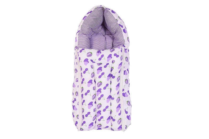 Babloo New Born Sleeping Bag Cum Baby Carry Nest Bed 06 Months Purple - Image 1
