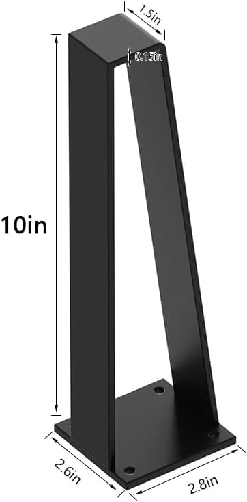 Hometrix Metal Bench Legs Set of 4 TriangleShape Heavy Duty Table Legs Metal Couch Legs Furniture Legs Black Metal for Sofa Couch Dresser Metal Legs for Coffee Table 10 Inch - Image 2