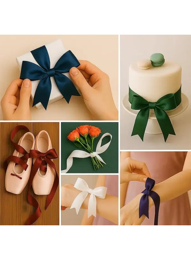 Red Satin Ribbon 1 Inch x 22 Yards For Gift Wrapping Crafts Decor - Image 5