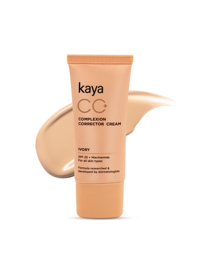 Kaya Clinic Cc+ Complexion Corrector Cream With Niacinamide + Spf25 | Brightening Face Cream All-In-One Cc Cream With Sun Protection | Makeup Look And Formula | 30 G, Light, Matte - Image 1