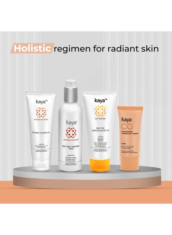 Kaya Clinic Cc+ Complexion Corrector Cream With Niacinamide + Spf25 | Brightening Face Cream All-In-One Cc Cream With Sun Protection | Makeup Look And Formula | 30 G, Light, Matte - Image 4