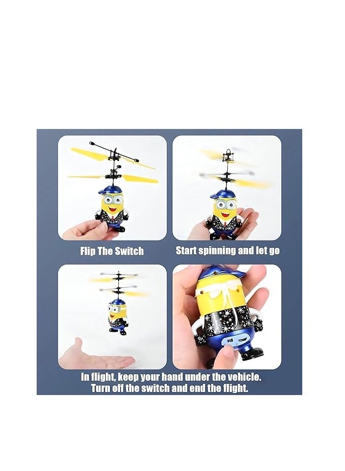 MAGIC VAULT Cartoon Aircraft - Hand Control Flying Helicopter Toy - Mini Smart Flying Man Helicopter With LED Light For Kids Outdoor Indoor, Parties, New Year's Birthday Gifts - Image 4