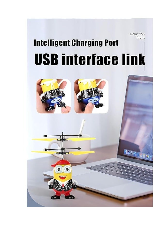 MAGIC VAULT Cartoon Aircraft - Hand Control Flying Helicopter Toy - Mini Smart Flying Man Helicopter With LED Light For Kids Outdoor Indoor, Parties, New Year's Birthday Gifts - Image 3