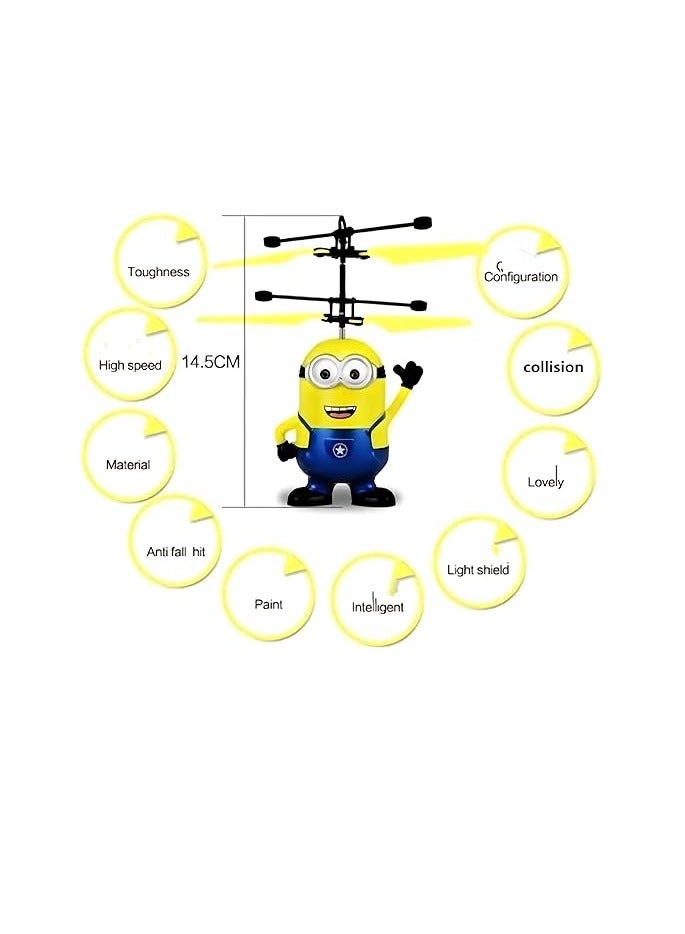 MAGIC VAULT Cartoon Aircraft - Hand Control Flying Helicopter Toy - Mini Smart Flying Man Helicopter With LED Light For Kids Outdoor Indoor, Parties, New Year's Birthday Gifts - Image 5