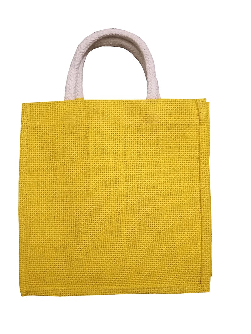 Handmakers Multicolor Jute Gift Bags for diwali Sweet | Gifts Bags | Wedding gift Bags | Gift bags for Corporate gifting | Jute Gift Box | Pack of 3 (8X6X8 inch) - Image 5