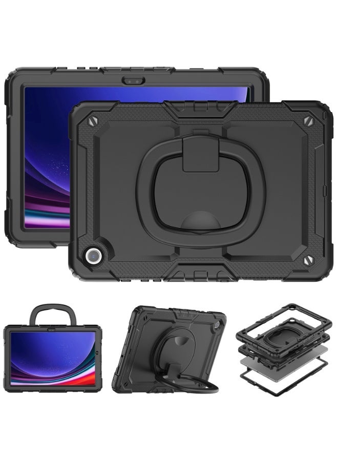 Kids Case for Samsung Galaxy Tab S10 FE 10.9 inch 2025, 360° Rotatable Stand Folding Handle Grip Heavy Duty Full-Body Shockproof Silicone Cover - Image 5