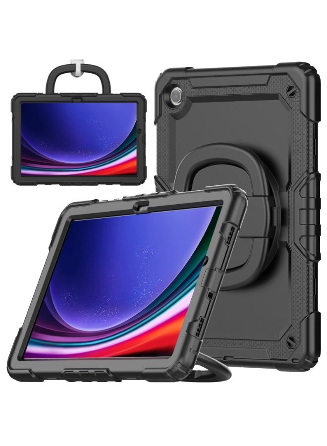 Kids Case for Samsung Galaxy Tab S10 FE 10.9 inch 2025, 360° Rotatable Stand Folding Handle Grip Heavy Duty Full-Body Shockproof Silicone Cover - Image 1
