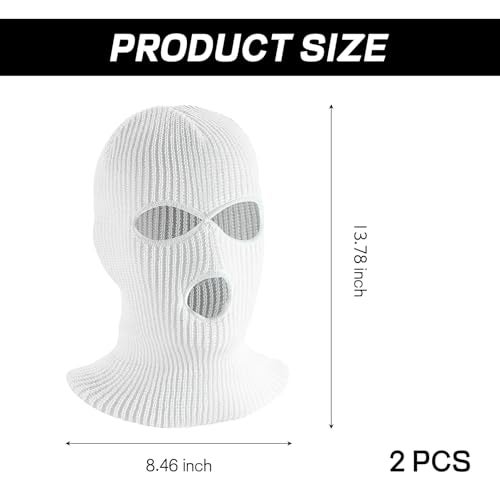 Wogomz 2PCS Car Headrest Cover, Personalized Funny Automotive Seat Headrest Mask Cover, Full Face Ski Mask Front Headrest Protector, Universal Interior Seat Decoration for Most Cars - Image 2