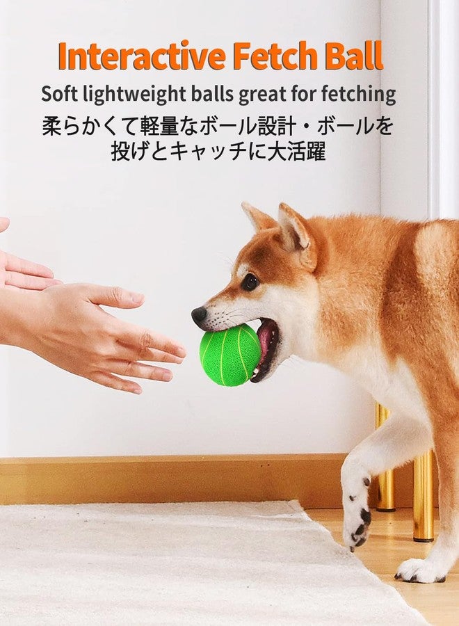 SCHITEC Squeaky Dog Toys, [4 Pack] Interactive Dog Balls with Squeaker for Medium Dogs, 2.8'' Soft Latex Rubber Bouncy Fetch Play Ball Toy - Image 3