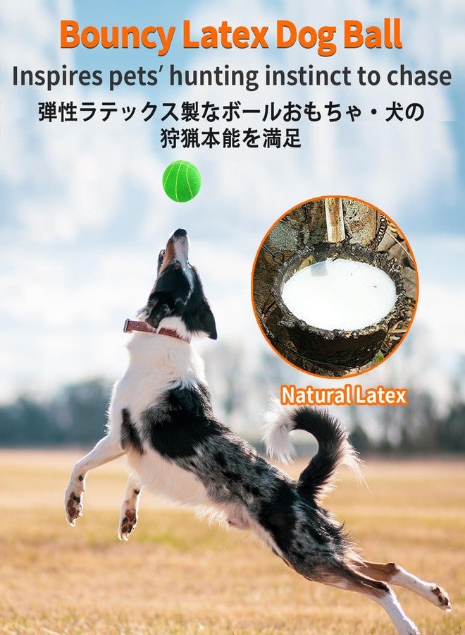 SCHITEC Squeaky Dog Toys, [4 Pack] Interactive Dog Balls with Squeaker for Medium Dogs, 2.8'' Soft Latex Rubber Bouncy Fetch Play Ball Toy - Image 4