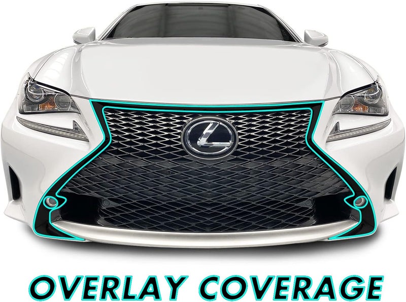 SlickMod Blackout Vinyl Overlay for Lexus RC Front Grill - Image 2