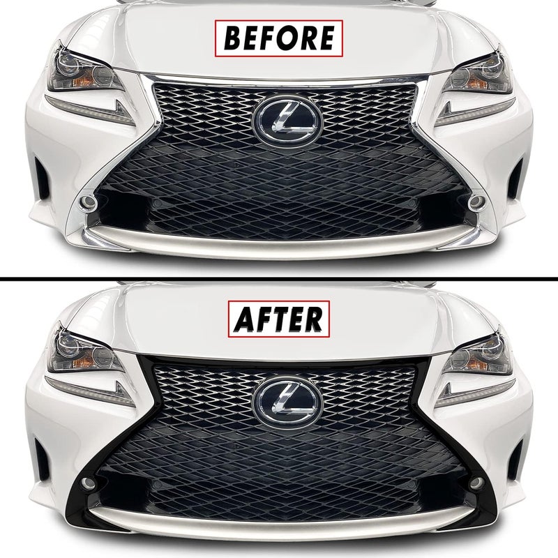 SlickMod Blackout Vinyl Overlay for Lexus RC Front Grill - Image 1