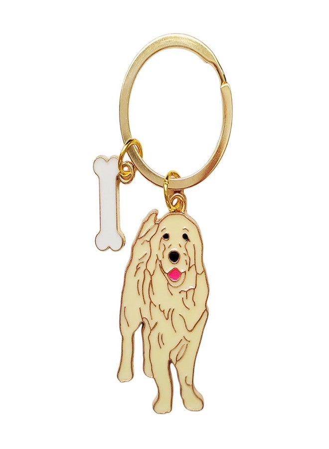 POYAMUSE Enamel Dog Pet Keychain - A Heartwarming Memorial and Adorable Accessory keyring for Dog Lovers-golden - Image 1