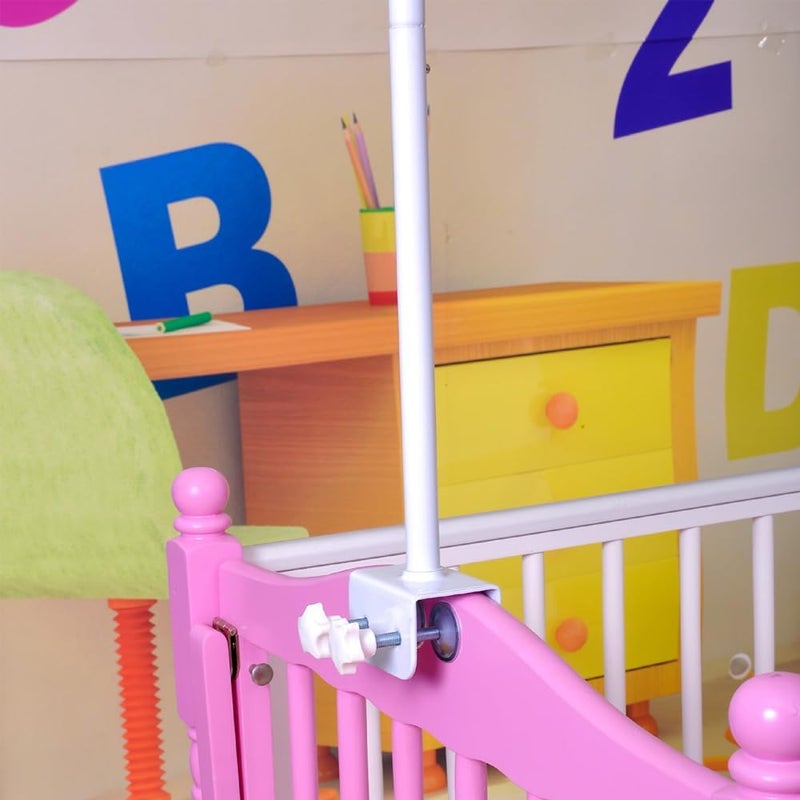 Vilemoon Crib Canopy Holder Mosquito Net Stand Holder Set Metal Adjustable ClipOn Stand Bracket for Rack Mosquito Net Accessories Easy Installation Height - Image 3