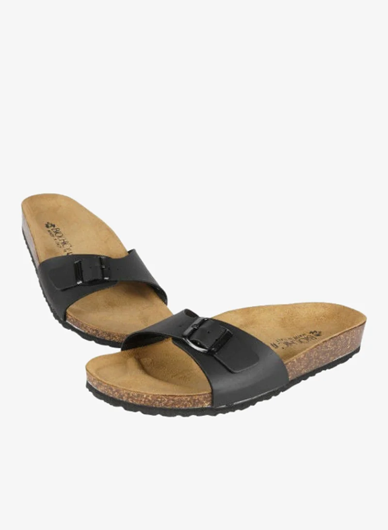 Biochic Mens Single Strap Sandals 012-392 1837M-Black