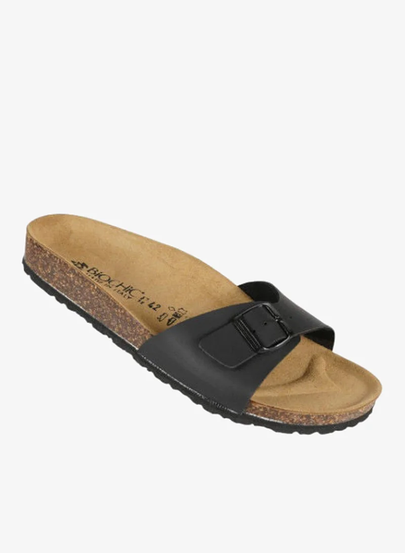 بيوتشيك صنادل رجالي بحزام واحد من بيوتشيك أسود