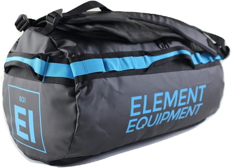 Element Equipment Trailhead Duffel Bag - Waterproof Fabric, Black/Bomber Blue, Medium 51 Liters - Image 1