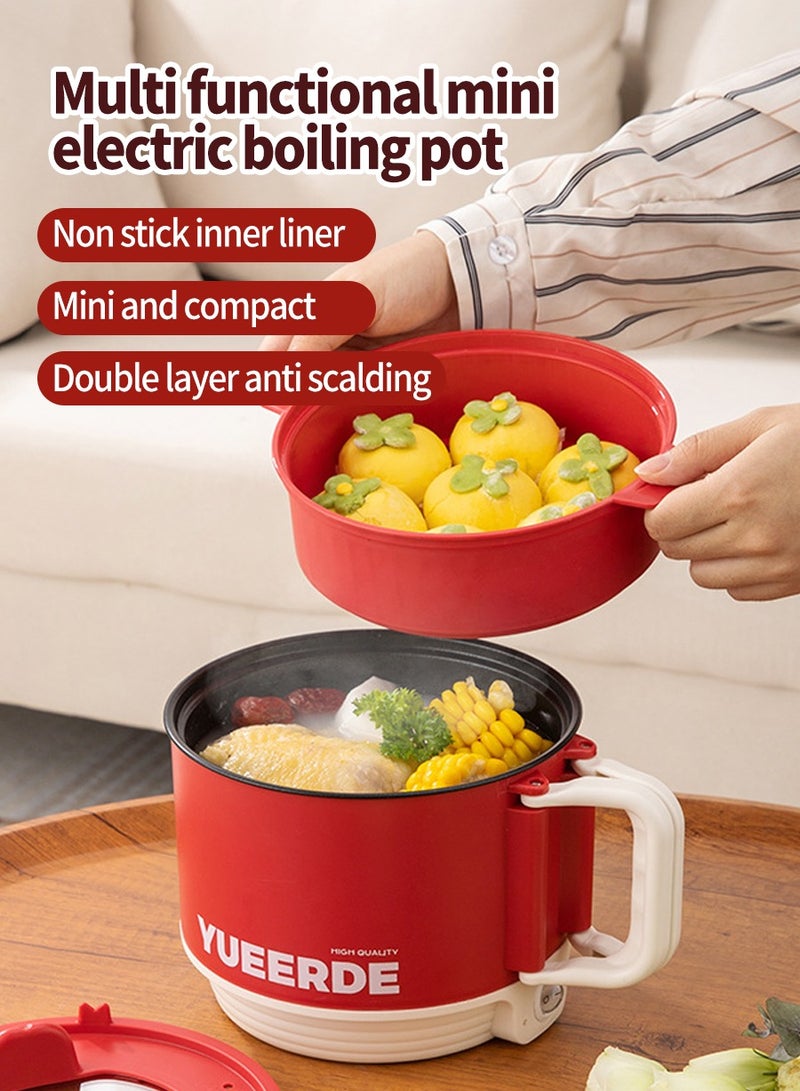 Mini Multifunctional Rice Cooker,Foldable Handle,Portable Cooking Pot Non-Stick Cooker Multifunctional Rice Cooker Electric Hot Pot Home Office Outdoor Use - Image 4