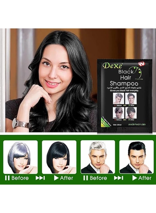 Dexe Black hair shampoo, 25ml, 3 pieces - Image 4
