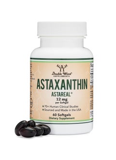 Double Wood Supplements Astaxanthin Astareal Max Strength 12 mg per Softgel 60 softgels  - Image 1