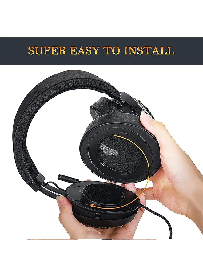 erorex 3 In 1 Replacement Ear Pads For Razer Kraken Pro V2 Kraken 7.1 V2 Headphones Protein Leather Earpads Ear Cushion Cups Headset Ear Cover Repair Parts Cooling Gel Black  - Image 5