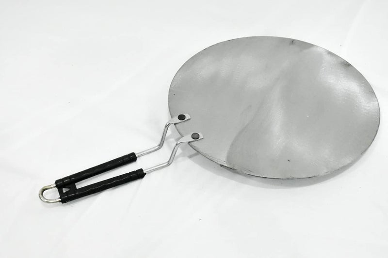 Sonanshi Sonanshi Silver Dosa Tawa Pure Iron with Handle 12 inch Width Especially Designed for Dosa/Uttpam/South Indian Dishes  - Image 2