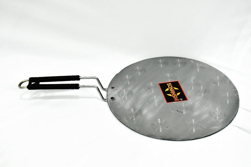 Sonanshi Sonanshi Silver Dosa Tawa Pure Iron with Handle 12 inch Width Especially Designed for Dosa/Uttpam/South Indian Dishes  - Image 1