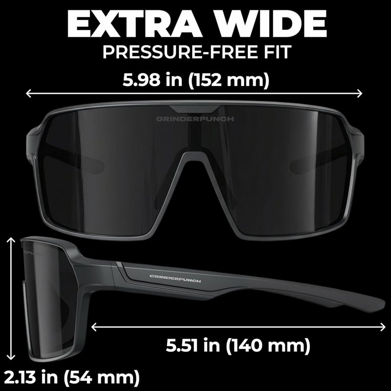 grinderPUNCH Transparent body XL Baseball, Pickleball, Running, Hiking & Cycling Polarized Sport Sunglasses for Men & Women with UV Protection Light sturdy raw material - Image 5
