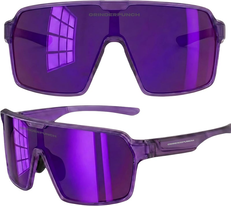 grinderPUNCH Transparent body XL Baseball, Pickleball, Running, Hiking & Cycling Polarized Sport Sunglasses for Men & Women with UV Protection Light sturdy raw material - Image 1