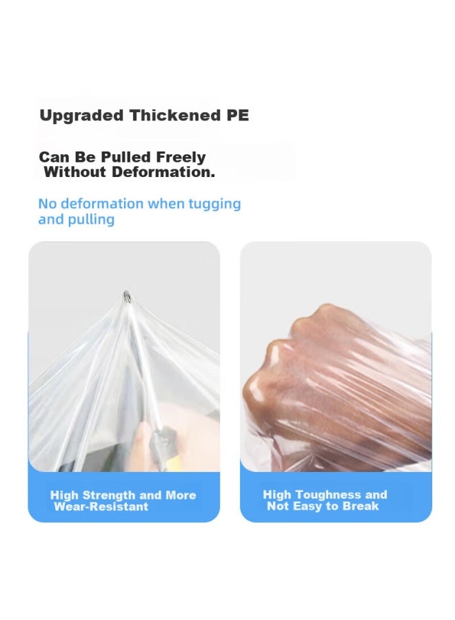 Bwnk Disposable Waterproof Non-slip Thickened Durable Outdoor Portable Transparent Short Rain Shoe Covers 10 Pairs - Image 4