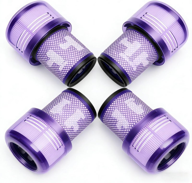 Bluearks 4-PACK Filter Replacements for Dyson V12 Detect Slim Cordless Vacuum and V12 Slim Vacuums - Comparable to Part 971517-01 (Excludes SV12 & V15 Vacuum Models) - Image 1