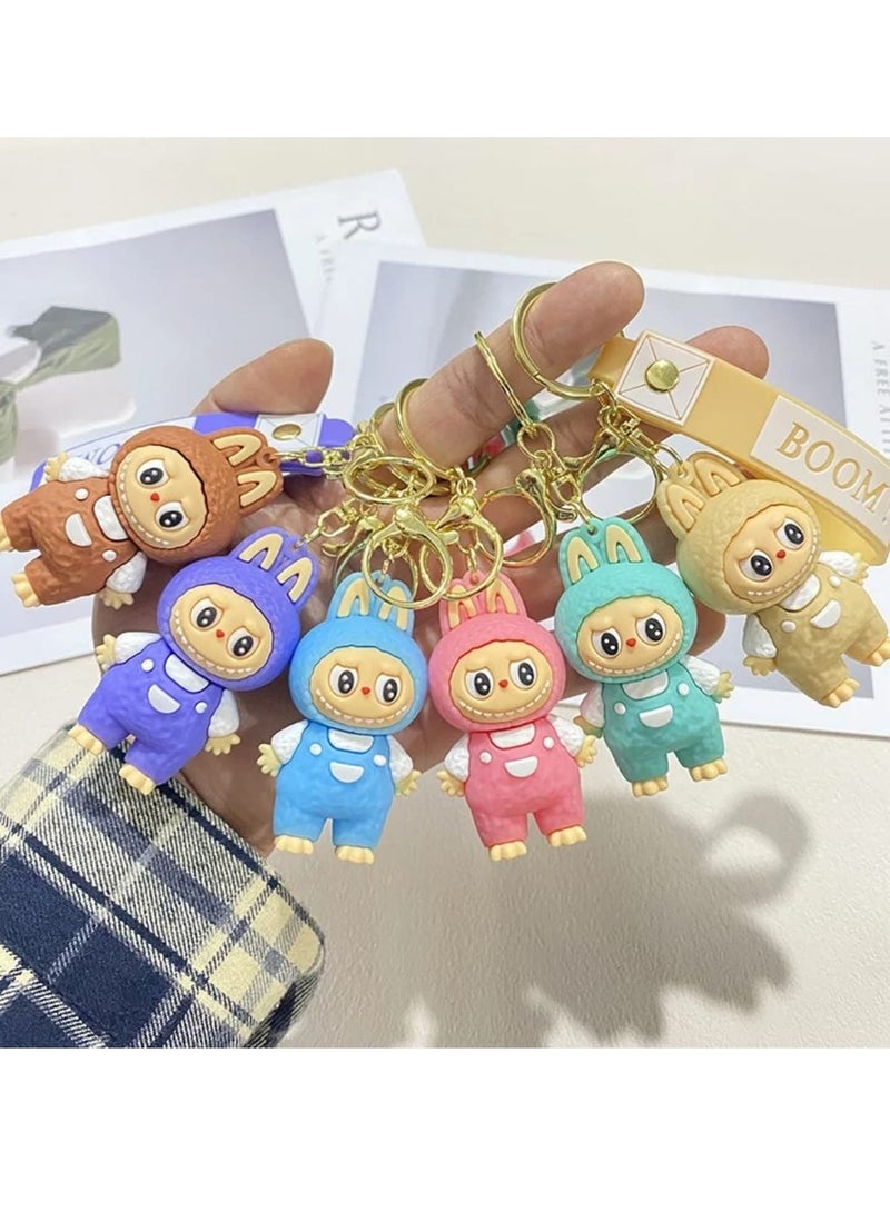 LABUBU Keychain For Women And Girls, Cute Labubu Doll Wristlet Accessories For Backpack Handbag Car Keys - Image 4