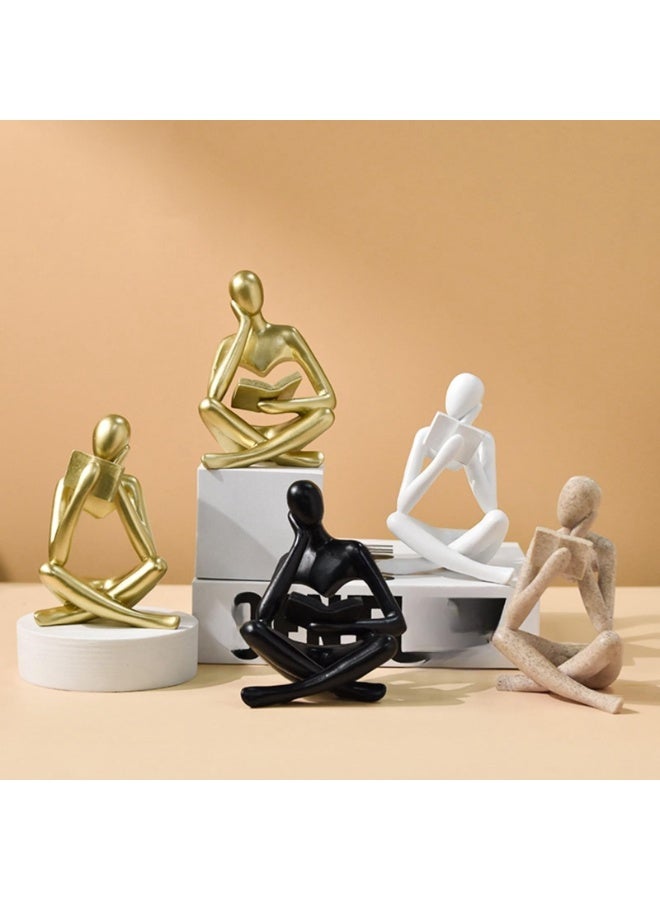 Bookends, Creative Abstract Thinker Bookend for Home Aesthetic, Study and Wine Cabinet – Stylish Shelf Decor Accent and Thoughtful Gift for Living Room Bar or Coffee Shop - Image 2