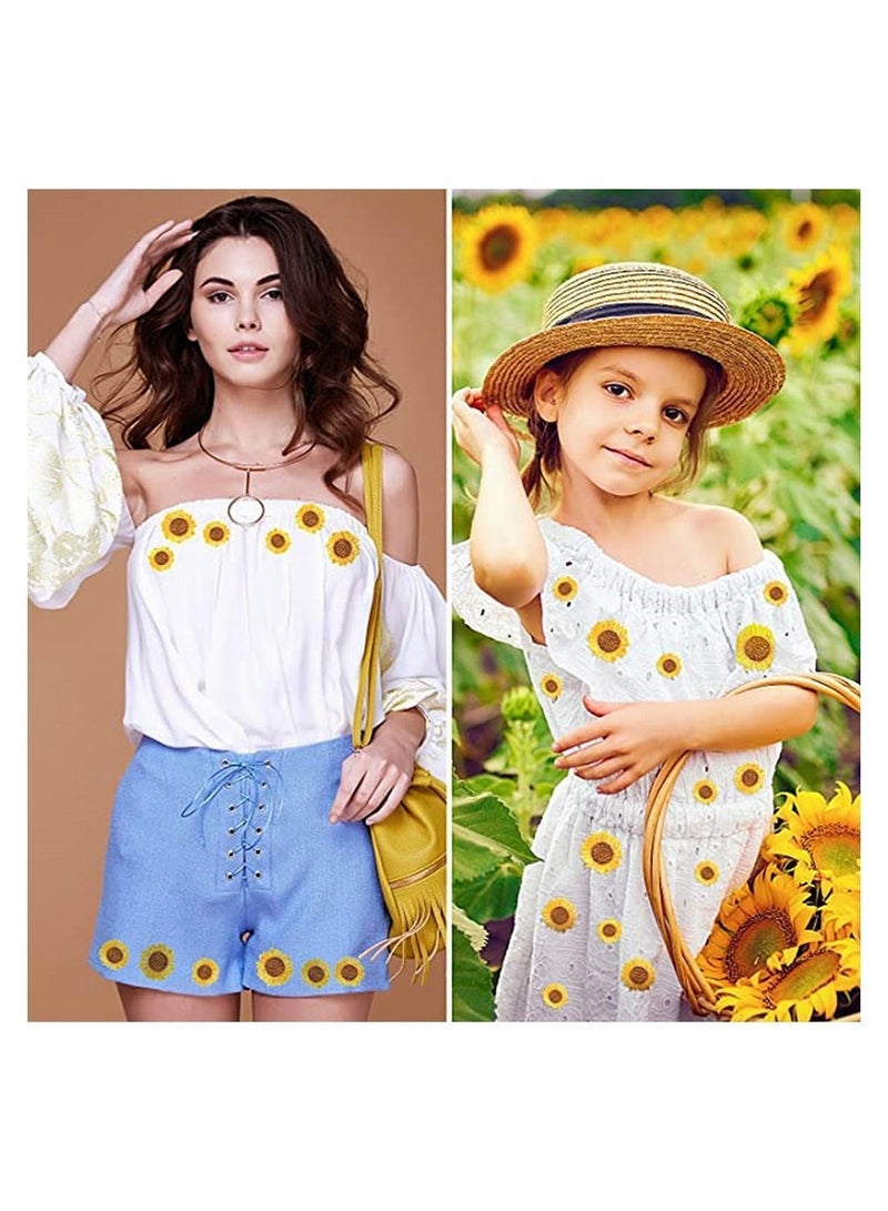 33 Pcs Iron On Patches for Clothing Butterfly Flower Sunflower Embroidered Decoration DIY Craft Sew Applique Clothes Dress Pants Hats Jeans Backpacks - Image 2