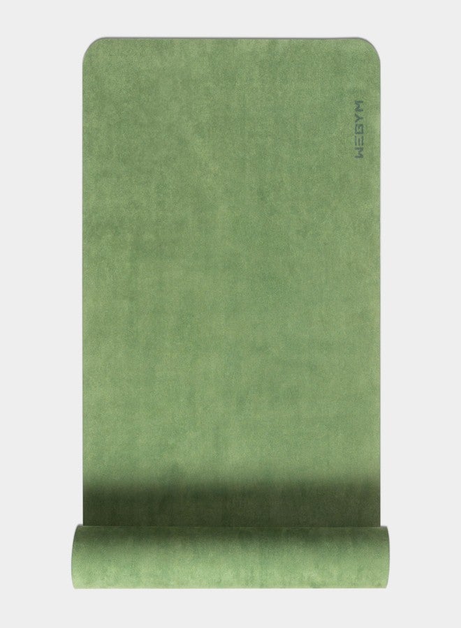 WeGym Yoga Mat, 4mm Cushioned Exercise Mat for Yoga, Pilates, Home Workouts - Anti Slip Polyester Suede Mat with Carrying Strap, Jungle - Image 1