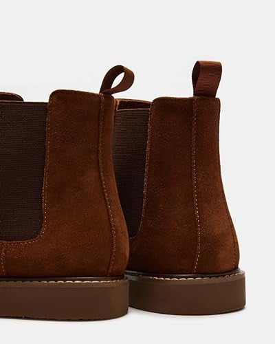 Steve Madden Men's HIGHLINE Chelsea Boot, Tobacco Suede, 10 - Image 3