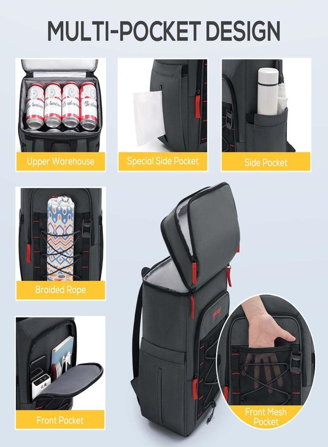 TOURIT Insulated Backpack Cooler with 2 Compartments, 30 Can Capacity, Leakproof Waterproof Thermal Bag for Beach Camping Travel - Image 5