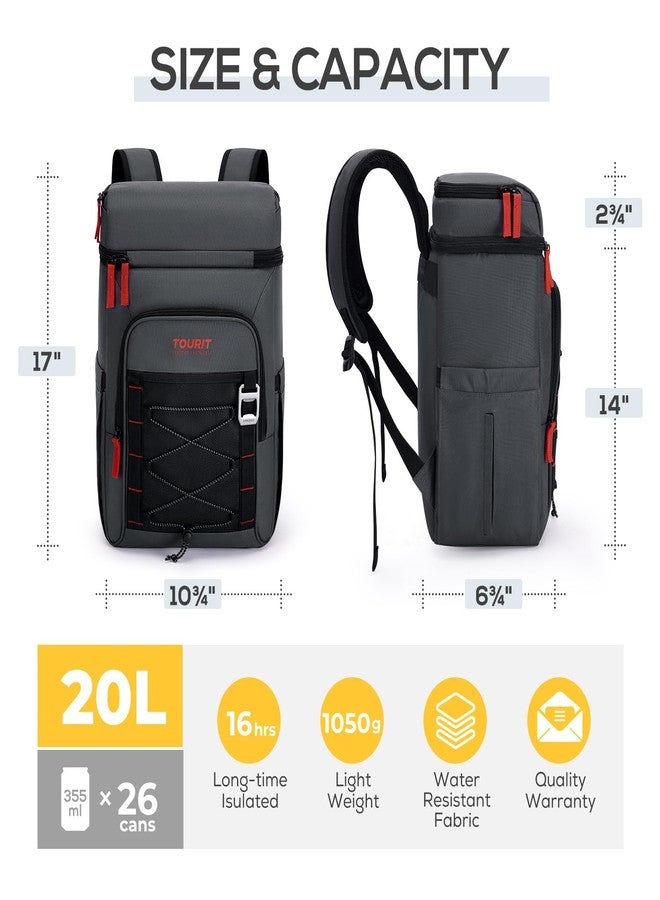 TOURIT Insulated Backpack Cooler with 2 Compartments, 30 Can Capacity, Leakproof Waterproof Thermal Bag for Beach Camping Travel - Image 2