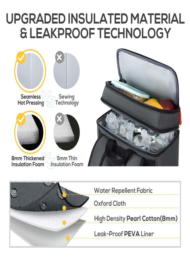 TOURIT Insulated Backpack Cooler with 2 Compartments, 30 Can Capacity, Leakproof Waterproof Thermal Bag for Beach Camping Travel - Image 4