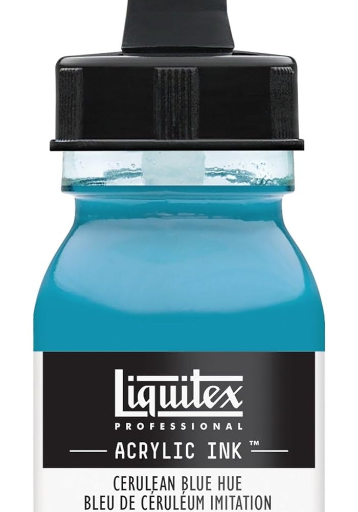 Liquitex Professional Acrylic Ink - Cerulean Blue Hue, 30ml Jar - Image 1